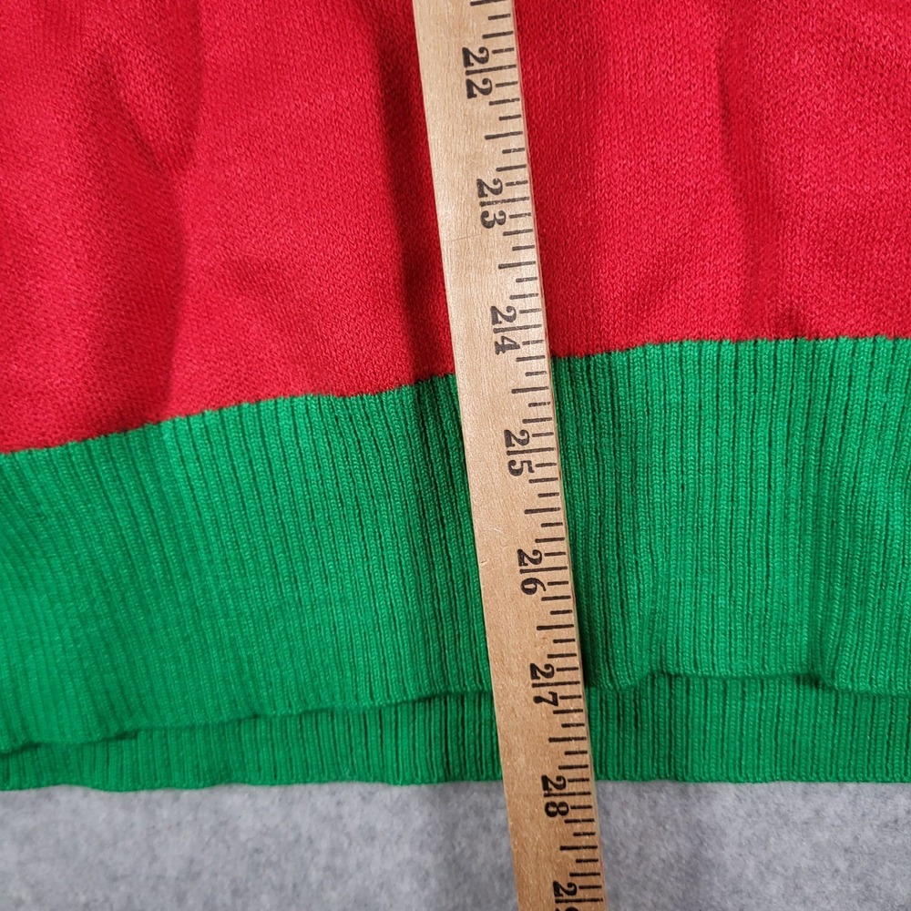 Homer Simpson‎ Ugly Christmas Sweater NWOT Mens Large Crew Neck Red Green White - Picture 7 of 8